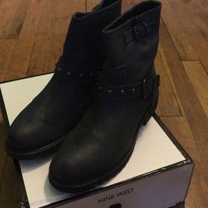 Nine West Leather Combat Boot!